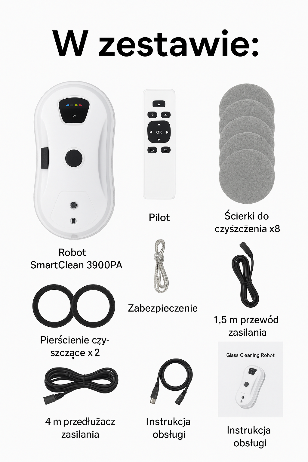Inteligentny robot do mycia okiem SmartClean3900PA